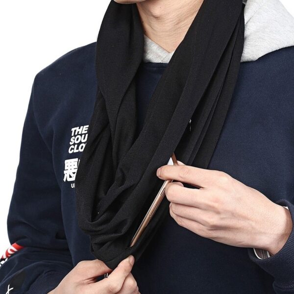 Multi-function Storage Zipper Scarf Multi-color Optional - Imagen 5