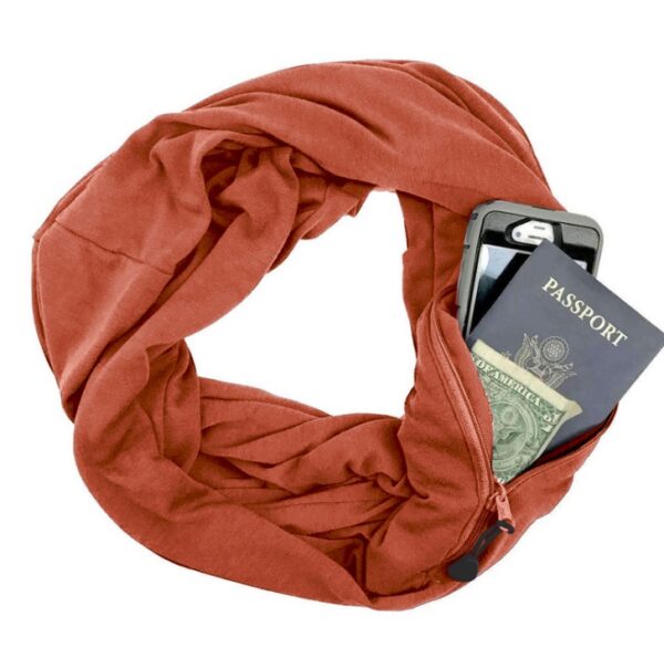 Multi-function Storage Zipper Scarf Multi-color Optional - Imagen 12