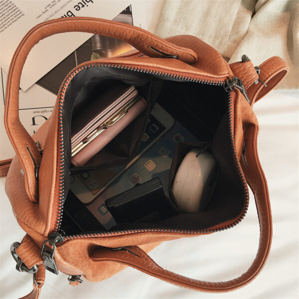 High Quality Big Casual Tote Female Shoulder Bag Soft Bolsas - Imagen 3
