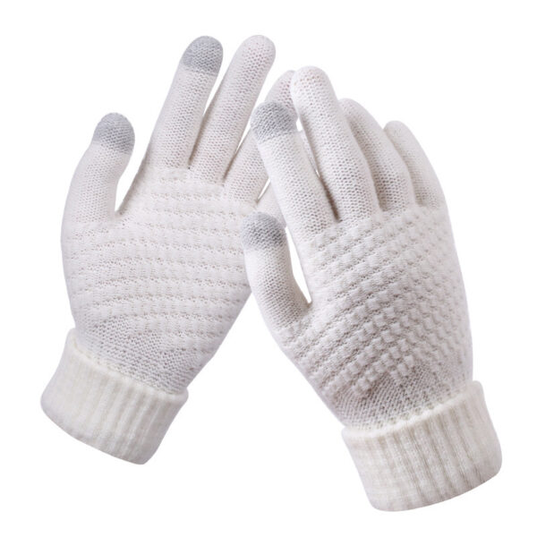 Couple knitted gloves touch screen gloves - Imagen 4