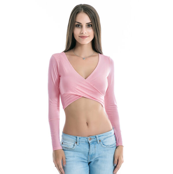 Top de manga larga con cuello en V A&P. - Imagen 8