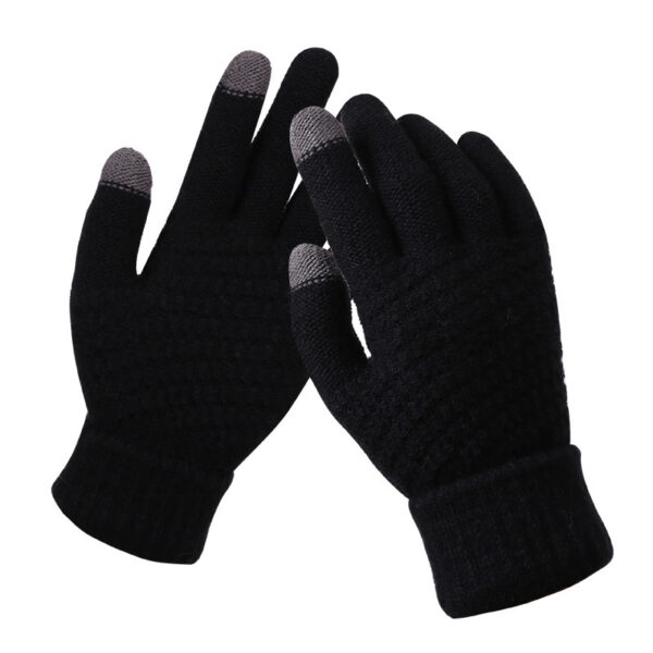 Couple knitted gloves touch screen gloves - Imagen 3