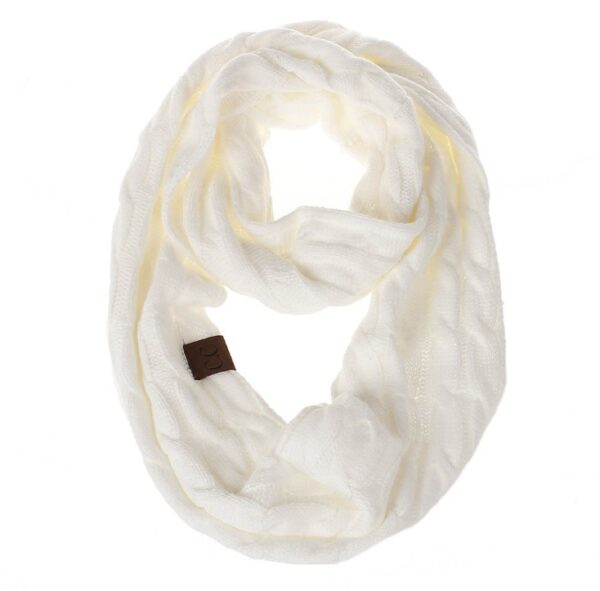 CC scarf wool knit bib winter collar - Imagen 9