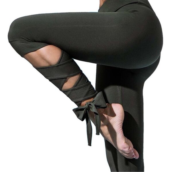 Yoga Sports Tight Leggings For Women Yoga Leggings fitness Pants dance ballet bandage leggings Women Running Tights - Imagen 2