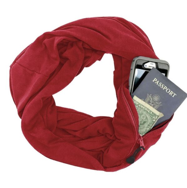 Multi-function Storage Zipper Scarf Multi-color Optional - Imagen 18