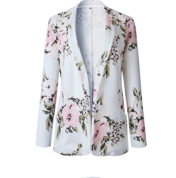 Chaqueta de primavera con estampado de flores A&P. - Imagen 3