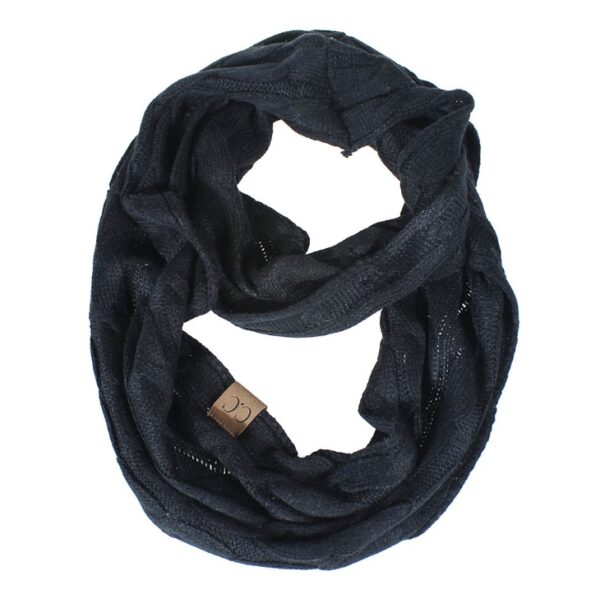 CC scarf wool knit bib winter collar - Imagen 5