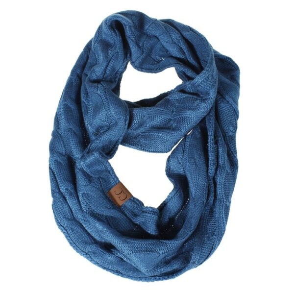CC scarf wool knit bib winter collar - Imagen 6