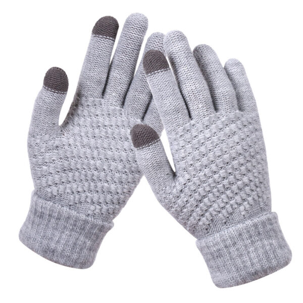 Couple knitted gloves touch screen gloves - Imagen 5