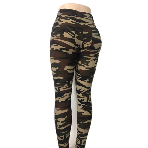 Peach hips slim camouflage printed yoga pants sports leggings women - Imagen 6