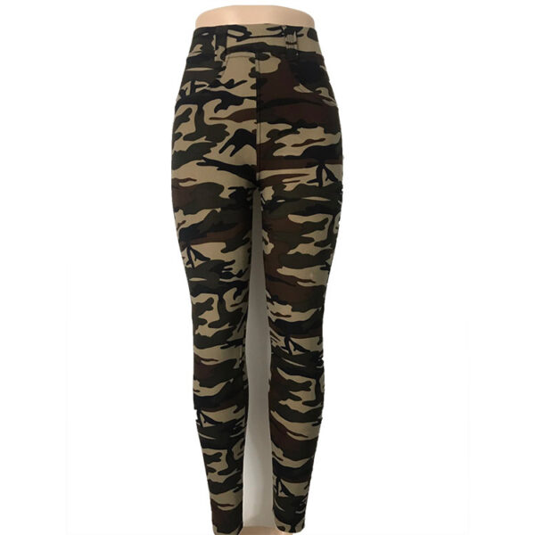 Peach hips slim camouflage printed yoga pants sports leggings women - Imagen 5
