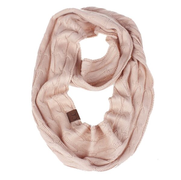 CC scarf wool knit bib winter collar - Imagen 7
