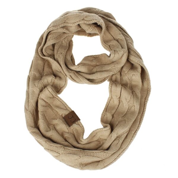 CC scarf wool knit bib winter collar - Imagen 8