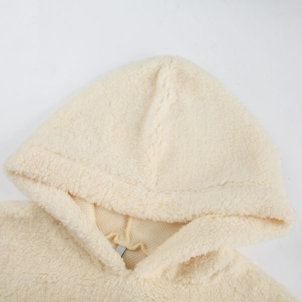 Furry Hooded Loose Coat - Imagen 6
