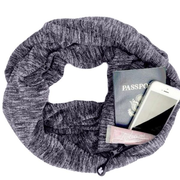 Multi-function Storage Zipper Scarf Multi-color Optional - Imagen 32