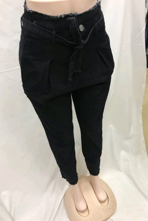 Women's Jeans Flowerbed High Waist Belted Jeans Women - Imagen 3