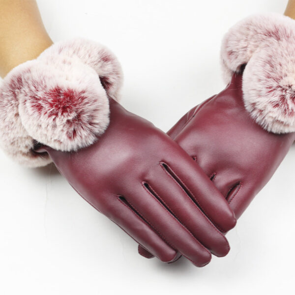 Autumn and winter touch screen leather gloves - Imagen 9