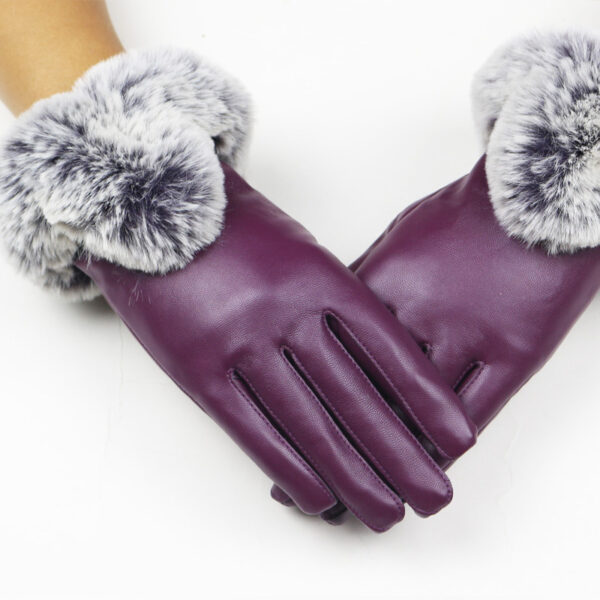 Autumn and winter touch screen leather gloves - Imagen 3