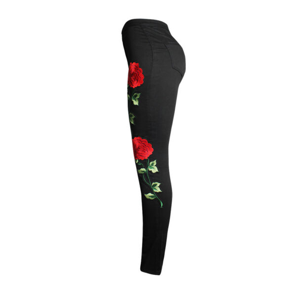 Women's 3D Embroidery Skinny Jeans - Imagen 3