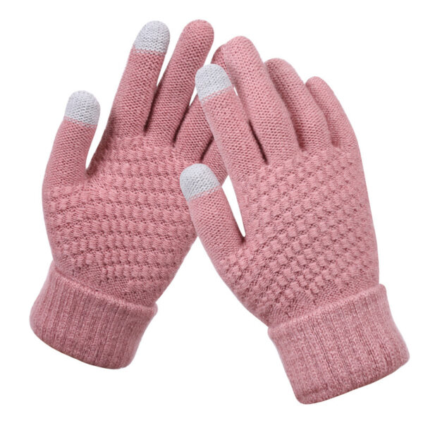 Couple knitted gloves touch screen gloves - Imagen 8