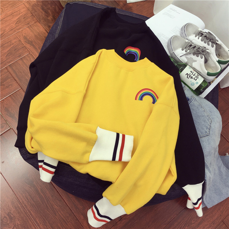 Loose plus fleece sweater