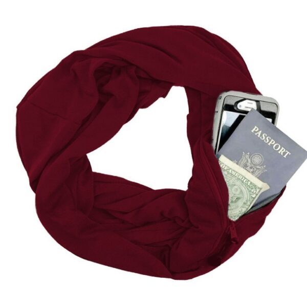 Multi-function Storage Zipper Scarf Multi-color Optional - Imagen 19