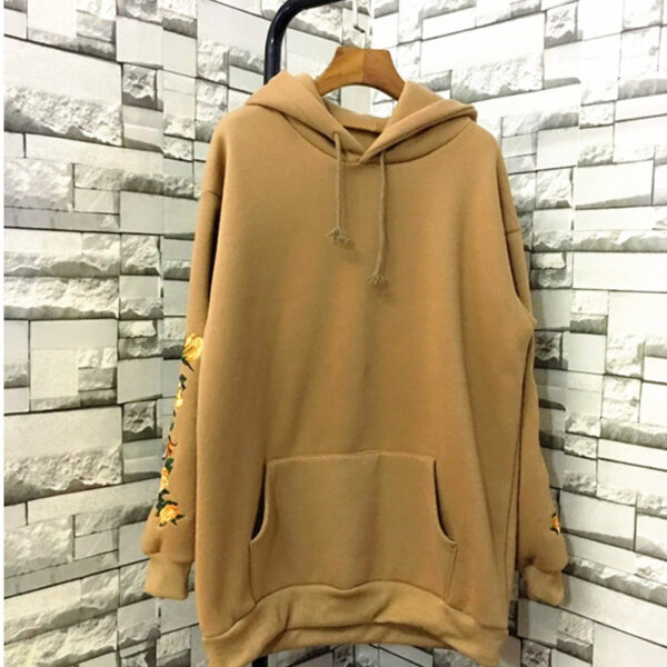 Sweatshirt Women's Elegant Embroidered Print Long Sleeve Fashion Hoodie - Imagen 2