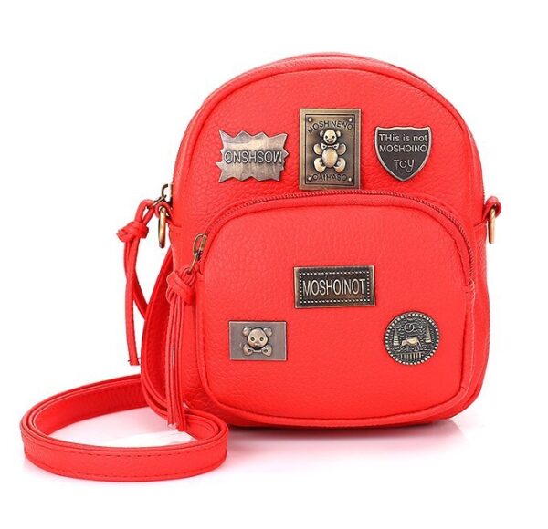Spring bag women 2020 new version of Korean fashion tide badge, Mini Shoulder Bag vertical type square oblique cross packet - Imagen 4