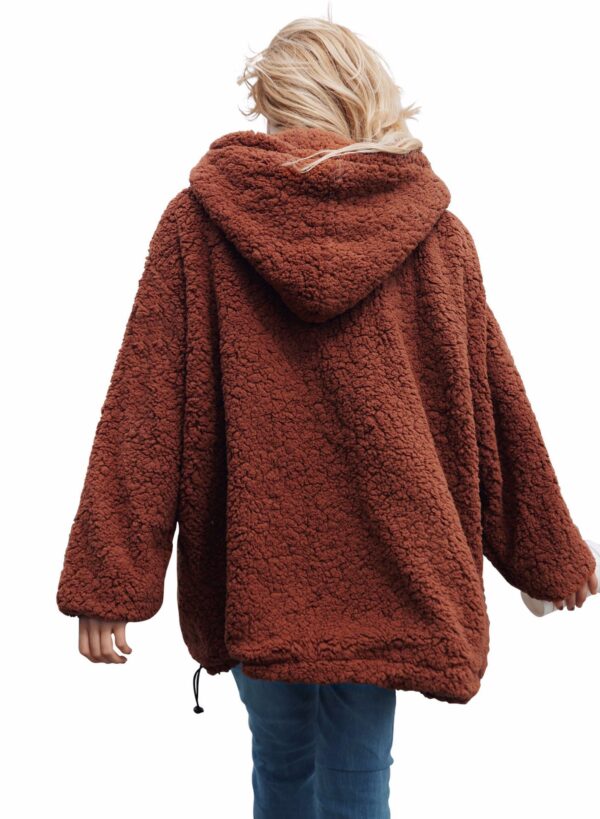 Plush large size sweater coat - Imagen 3