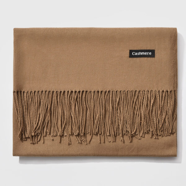 Autumn and winter fringed cashmere scarf - Imagen 23
