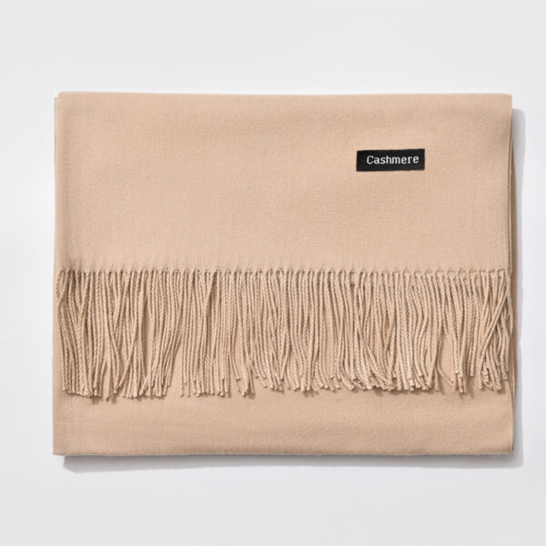 Autumn and winter fringed cashmere scarf - Imagen 26