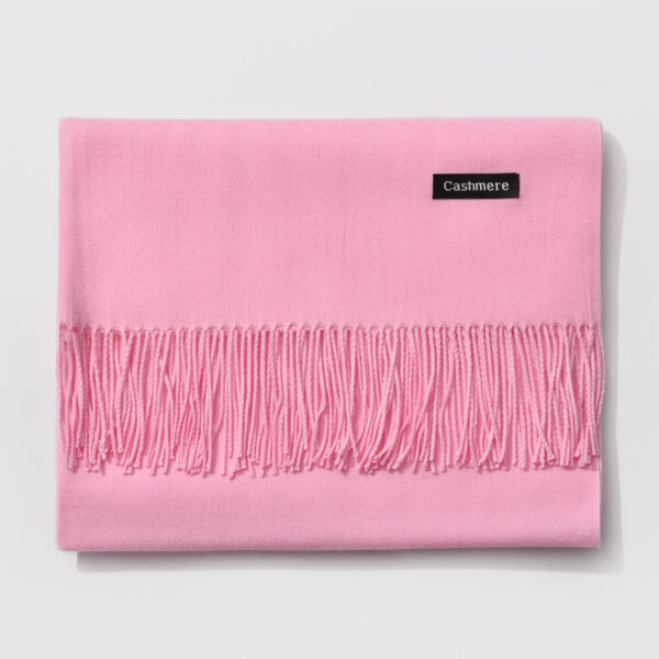 Autumn and winter fringed cashmere scarf - Imagen 16