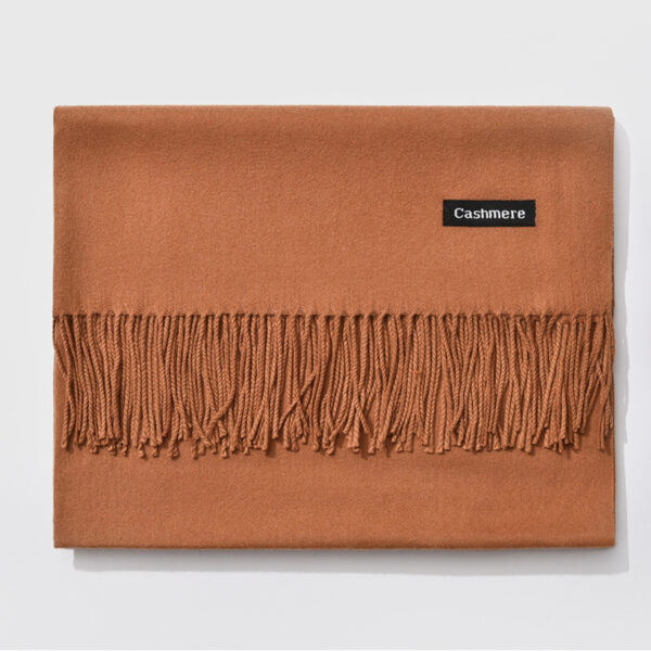 Autumn and winter fringed cashmere scarf - Imagen 19