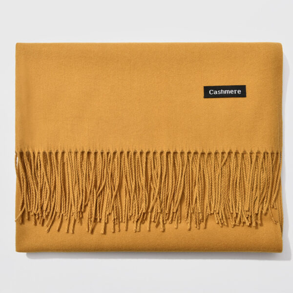 Autumn and winter fringed cashmere scarf - Imagen 22