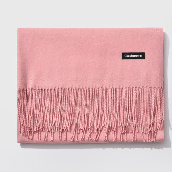 Autumn and winter fringed cashmere scarf - Imagen 17