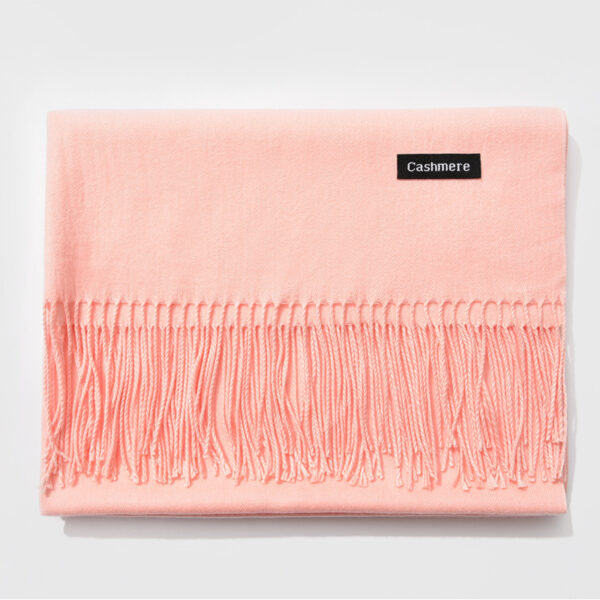 Autumn and winter fringed cashmere scarf - Imagen 14