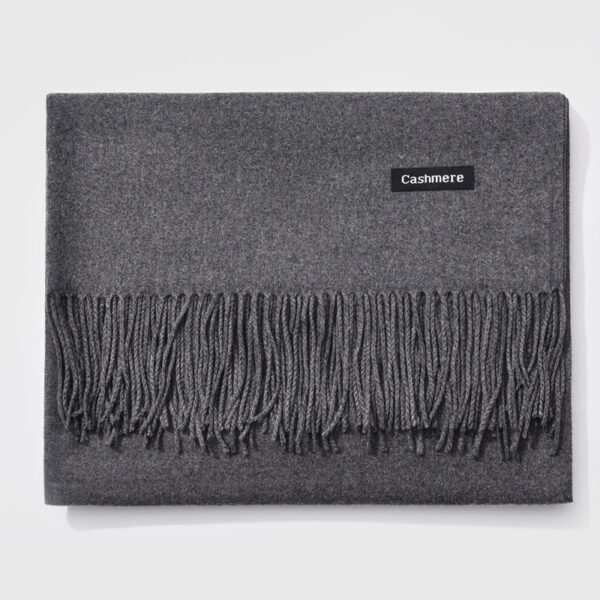 Autumn and winter fringed cashmere scarf - Imagen 18