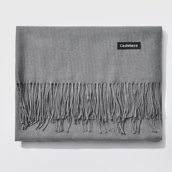 Autumn and winter fringed cashmere scarf - Imagen 29