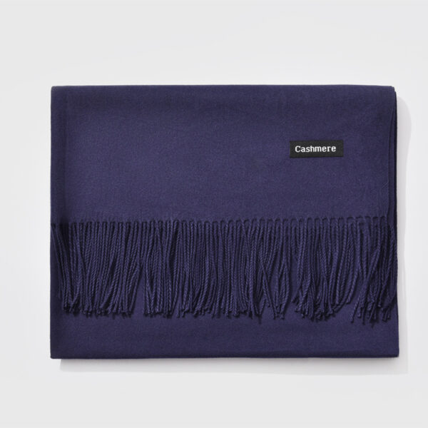 Autumn and winter fringed cashmere scarf - Imagen 8