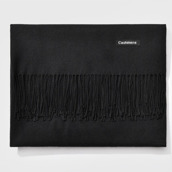 Autumn and winter fringed cashmere scarf - Imagen 21