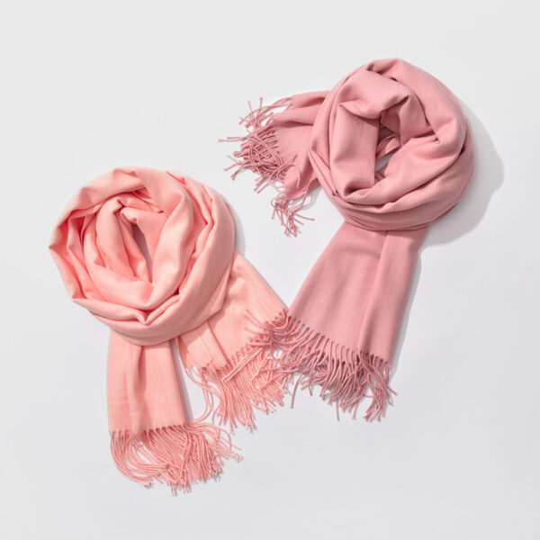 Autumn and winter fringed cashmere scarf - Imagen 3
