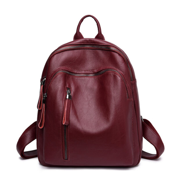 New handbag Korean lady PU backpack fashion tide all-match leisure travel backpack bag can be issued on behalf of the PU - Imagen 9