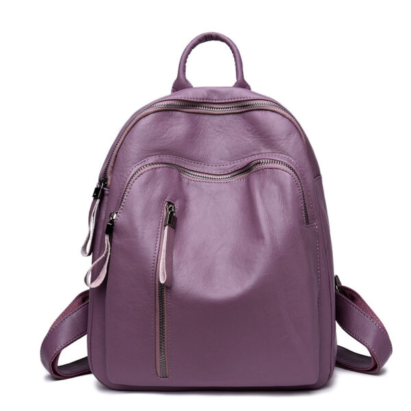 New handbag Korean lady PU backpack fashion tide all-match leisure travel backpack bag can be issued on behalf of the PU - Imagen 7