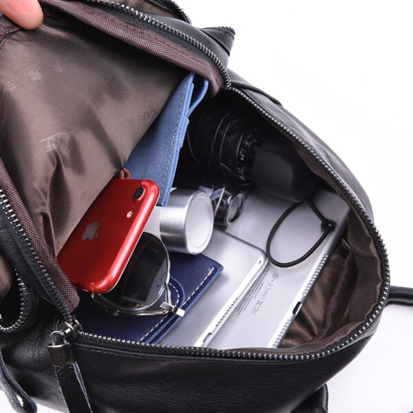 New handbag Korean lady PU backpack fashion tide all-match leisure travel backpack bag can be issued on behalf of the PU - Imagen 5