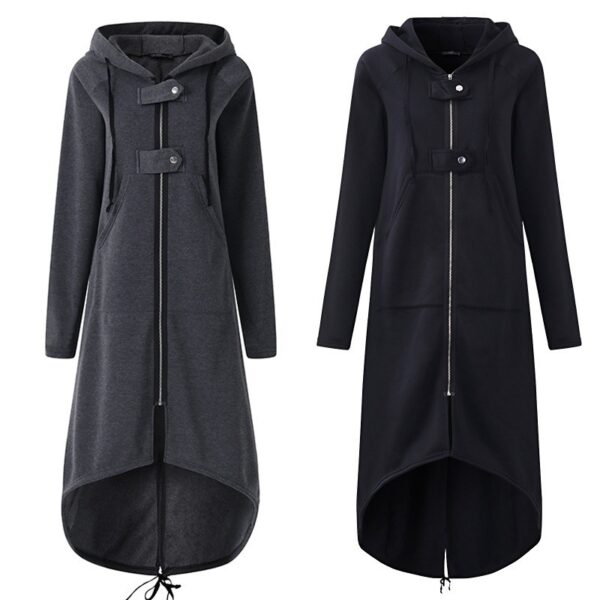 Fleece sweater hooded coat - Imagen 2
