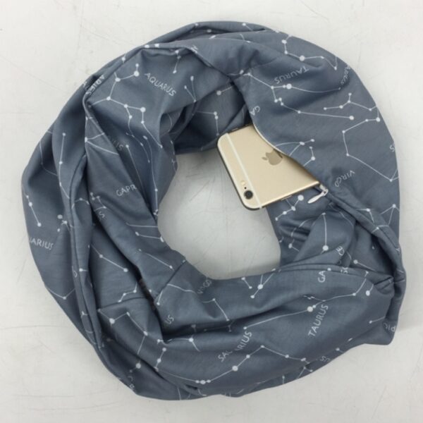 Multi-function Storage Zipper Scarf Multi-color Optional - Imagen 21