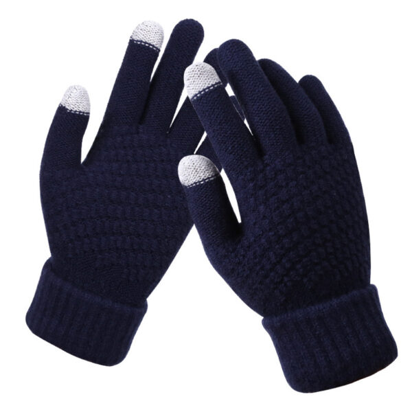 Couple knitted gloves touch screen gloves - Imagen 6