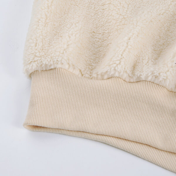 Furry Hooded Loose Coat - Imagen 4