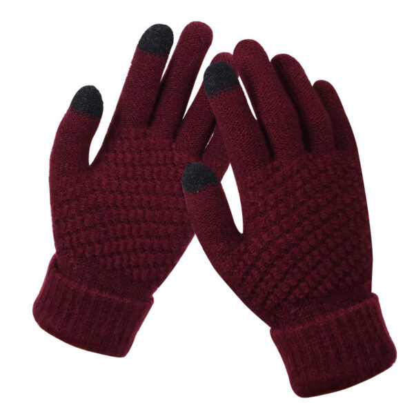 Couple knitted gloves touch screen gloves - Imagen 7