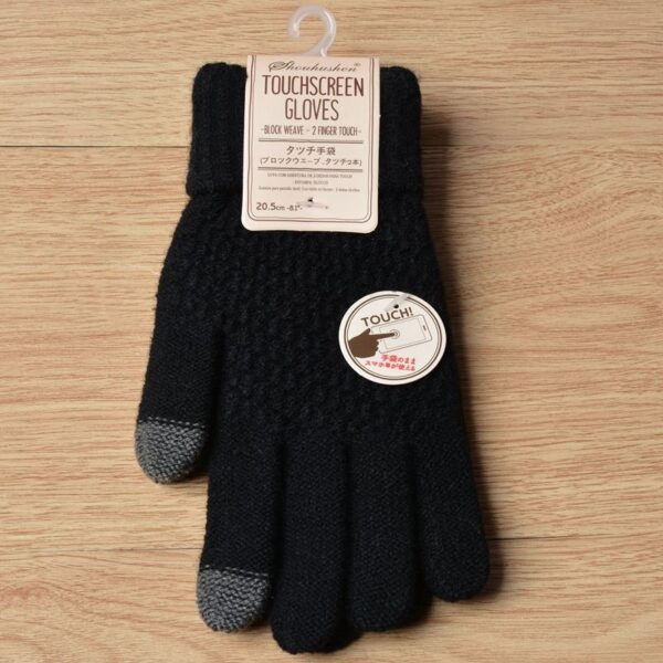 Creative new imitation cashmere knit gloves ladies jacquard touch screen warm fashion winter gloves - Imagen 10